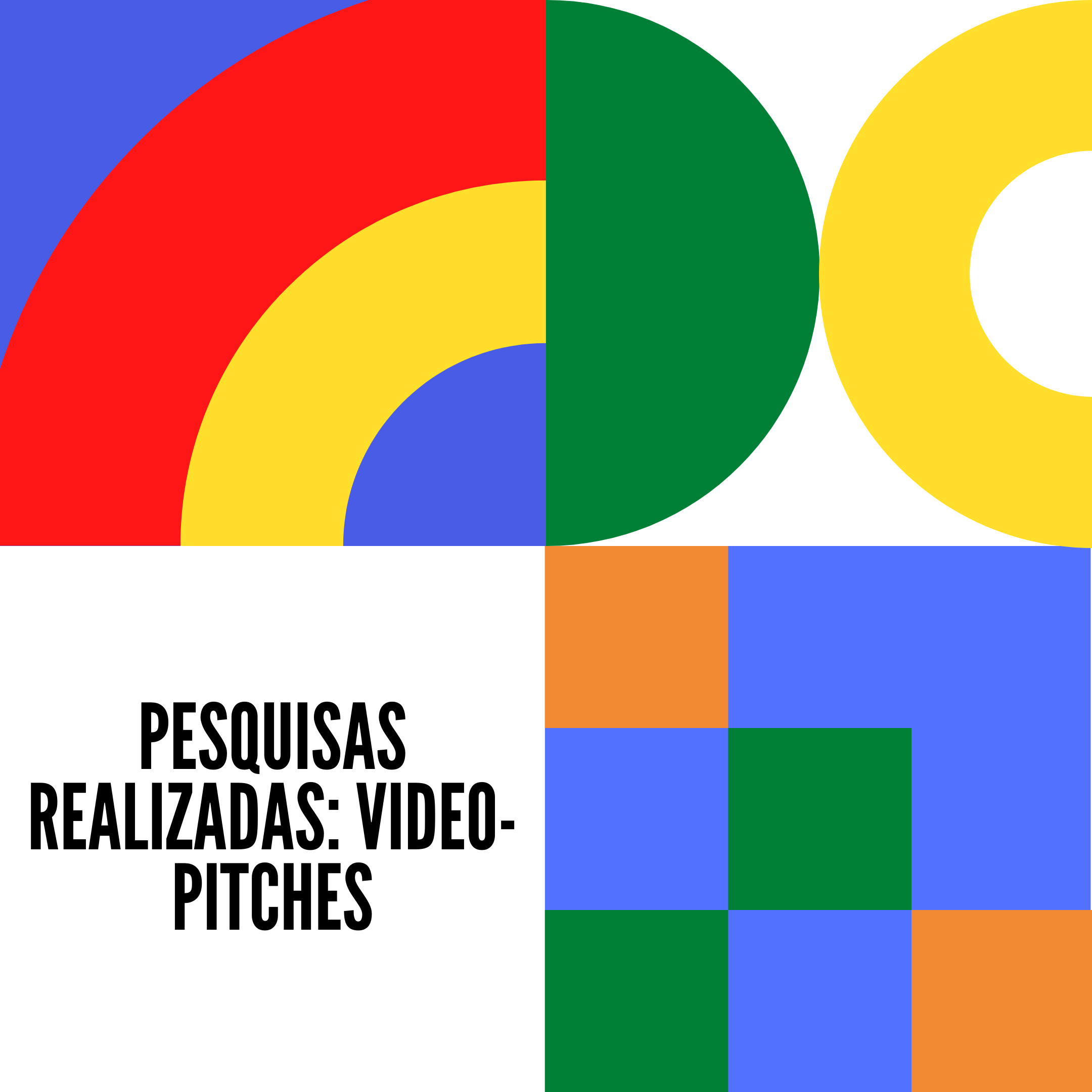 Pesquisas Realizadas: Video-Pitchs
