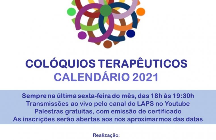 Calendário 2021 de Colóquios Terapêuticos