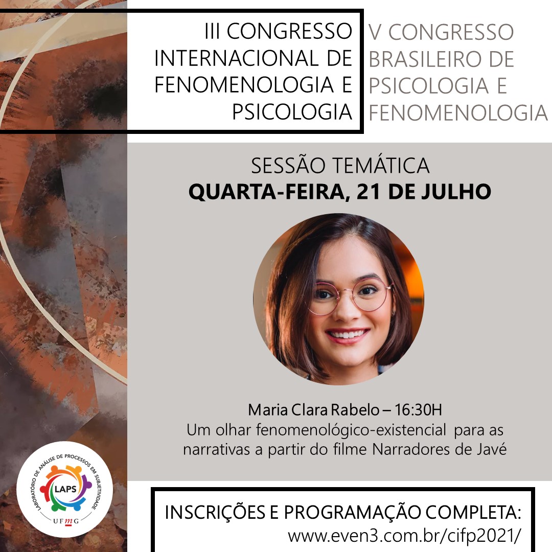 Apresentação de trabalhos no III Congresso Internacional de Fenomenologia e Psicologia e V Congresso Brasileiro de Psicologia e Fenomenologia